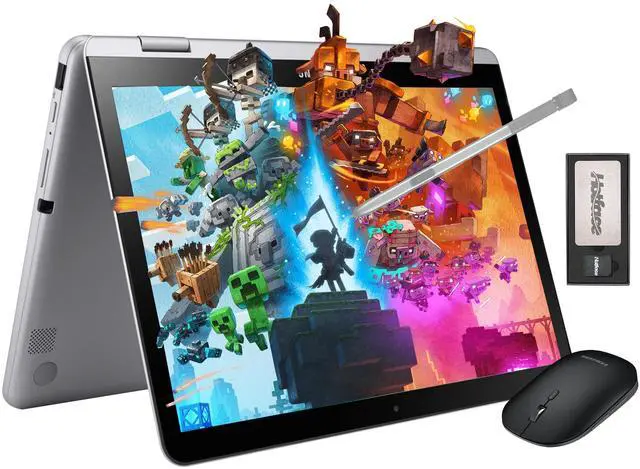 Main image of SAMSUNG 12.2" FHD 2-in-1 Touchscreen Chromebook Plus Laptop for Business&Students, Intel Dual-Core, 4GB RAM, 224GB Storage(64GB eMMC+160GB Docking Station Set), Stylus Pen, Wireless Mouse, Silver