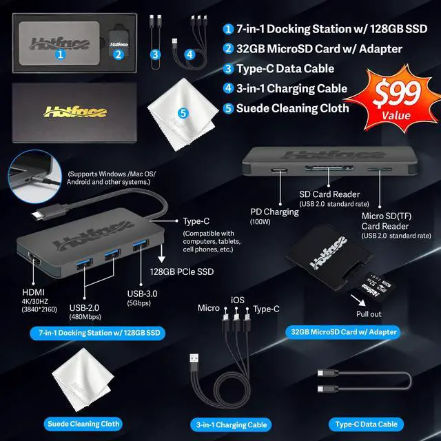 Alt view image 2 of 5 - SAMSUNG 12.2" FHD 2-in-1 Touchscreen Chromebook Plus Laptop for Business&Students, Intel Dual-Core, 4GB RAM, 224GB Storage(64GB eMMC+160GB Docking Station Set), Stylus Pen, Wireless Mouse, Silver