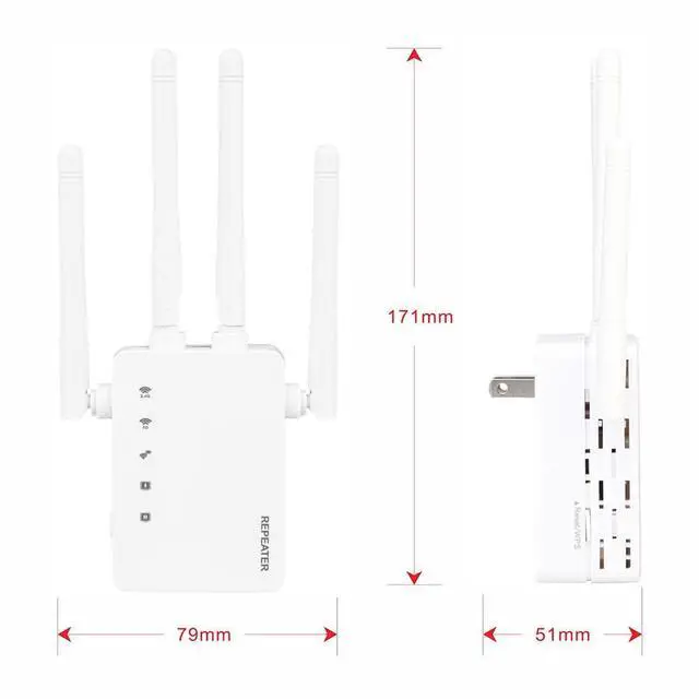 Alt view image 2 of 5 - FYNBOON WiFi Extender Signal Booster, 2.4G/5.8G Dual Band WiFi Repeater Covers Up to 10k Sq.ft & 50 Devices, Wireless WiFi Range Extender with Ethernet Port Boost Internet Signal for Home (WD-R1206U)
