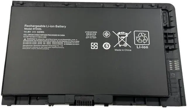 Main image of BT04XL Lithium-ion Notebook Battery for HP EliteBook Mu06 Ti04 Series - 14.8V 52Wh, Compatible with BT04 BA06 HSTNN-IB3Z 687945-001 & More Models