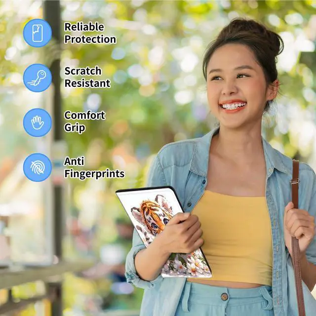 Alt view image 5 of 5 - GYSYSQSH Case for 7" All-New Kindle Paperwhite (12th Generation, 2024) and Kindle Colorsoft Signature Edition Slim Lightweight PU Leather Stand Smart Cover with Auto Wake/Sleep,Cute Tiger