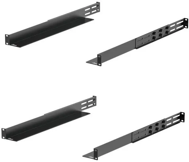 Main image of Tecmojo 2 Pack 1U Universal Rack Mount Rails,4-Post Server Rack Shelf Rail with 20.9"-32" Adjustable Depth Fit for Non-Rack Mountable Server/Networking/AV/IT Equipment
