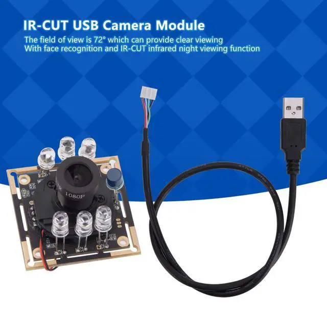 Alt view image 5 of 5 - USB Camera Module, with Face Recognition Ir-Cut Infrared Night Viewing Plug and Play 72° View Camera Module, for Home Office School PC