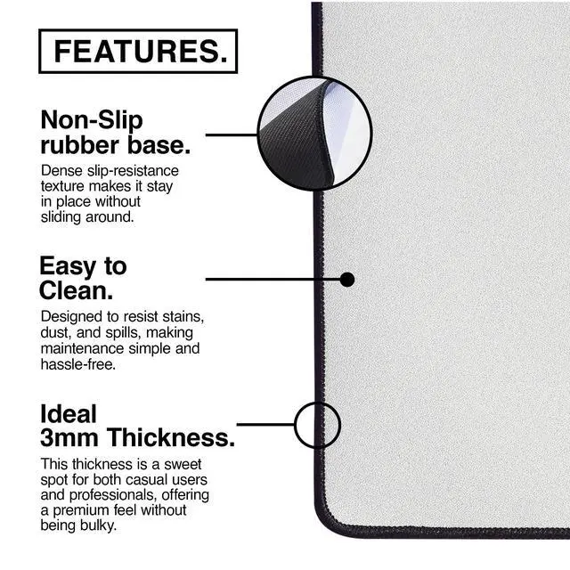 Alt view image 3 of 5 - MPCO. Manga Motors Large Gaming Desk Pad - 36" x 17" Aeroglyde Fabric Megumis-Mustangs Desk Mats - Non-Slip, Washable, Smooth Glide for Precision Gaming & Work