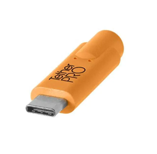Alt view image 3 of 5 - TetherPro USB-C to USB-C, 5Gbps Gen 1, 15' (4.6m), High-Visibility Orange