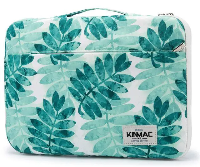 Main image of Kinmac 360° Heavy Duty Protective Laptop Computer Sleeve case Bag Cover with Handle for MacBook Pro 14 inch,14 inch-14.4 inch HP Lenovo Dell ASUS Acer Laptop (Olive Leaf)