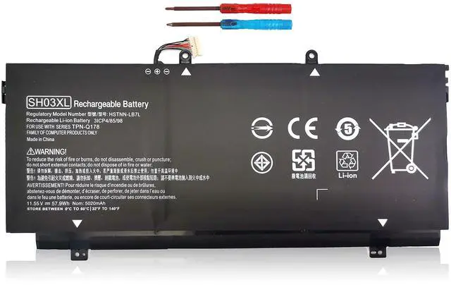 Main image of AN·GWEL SH03XL Battery Compatible with HP Spectre X360 13-W023DX 13-AC033DX 13-W013DX 13-W031NG 13-W002NG 13-W003NG Laptop Series HSTNN-LB7L 859026-421 901308-421 [11.55V 57.9Wh]