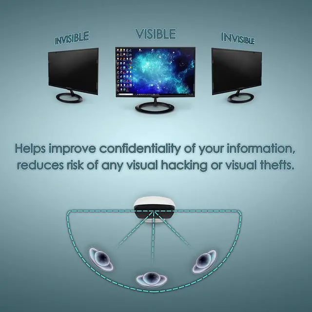 Alt view image 4 of 5 - Privacy Screen Filter for 24 Inches Desktop Computer Widescreen Monitor with Aspect Ratio 16:09. Anti Glare and Anti Blue Light, 20.9 inch width x 11.8 inch height