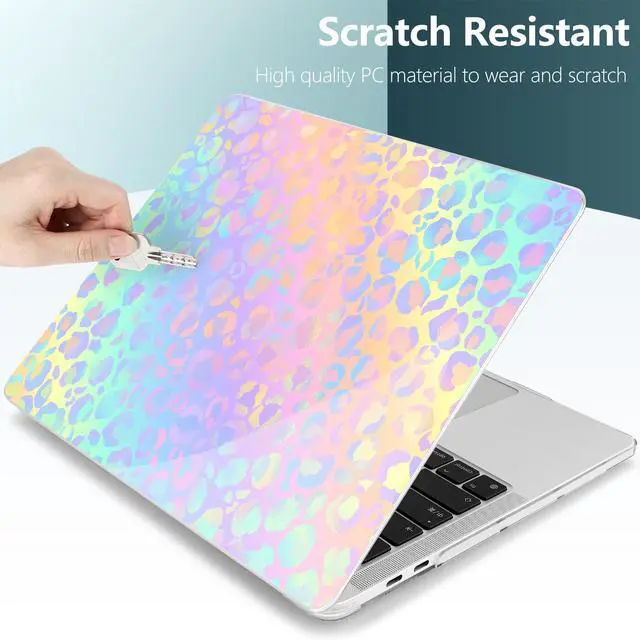 Alt view image 5 of 5 - DONGKE Compatible with MacBook Pro 13 inch Case 2024 2023-2020 Release A2338 M2/M1 A2251 A2289 with Retina Display & Touch ID, Plastic Hard Shell & Keyboard Cover & Screen Film - Leopard Print