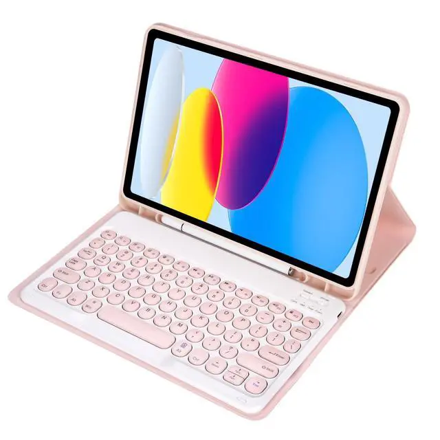 Alt view image 3 of 5 - Keyboard Case for Samsung Galaxy Tab A9+ 11 Inch 2023 (SM-X210/X216/X218), Magnetically Detachable Keyboard with Pencil Holder,Pink