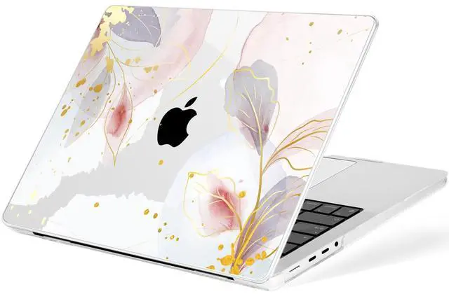 Main image of MecBevia for MacBook Pro 14 inch Case M5 M4 M3 M2 A3434 A3112 A3401 A3185 A2918 A2992 A2779 M1 A2442 Pro Max Chip (Released 2025 to 2021), Hard Shell Cover for MacBook Pro 14", Vector Flower