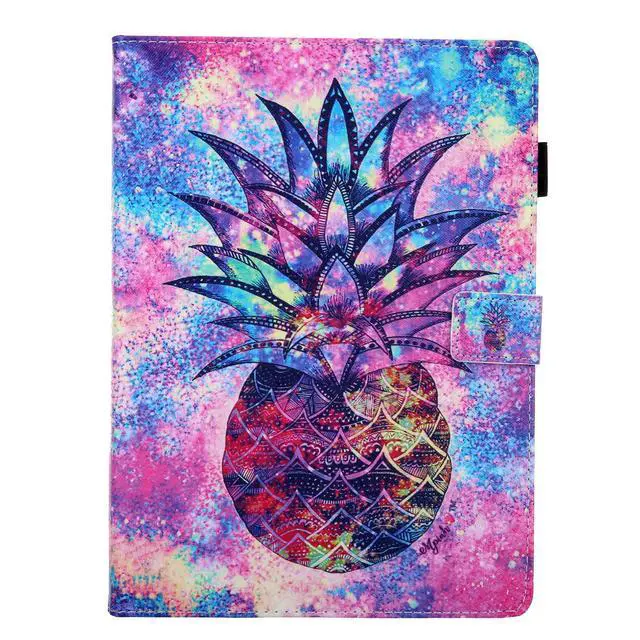 Alt view image 3 of 5 - UUcovers All-New Kindle Fire HD 10 & 10 Plus Tablet 10.1" Case (Only Fits 11th Generation, 2021 Release) with Pencil Holder, Auto Wake/Sleep Stand PU Leather Smart TPU Back Cover, Rainbow Pineapple