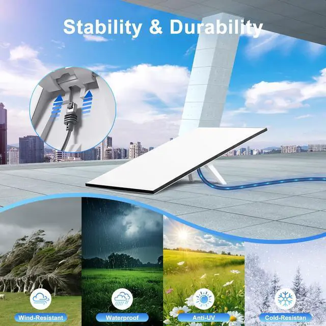 Alt view image 3 of 5 - Star Link GEN3 Cable 150ft Starlink Ethernet Extension Cable Waterproof High Speed Cat 6 Ethernet Standard Replacement Long Cord for Satellite V3 Sata Internet Starlink Routing Network Kit