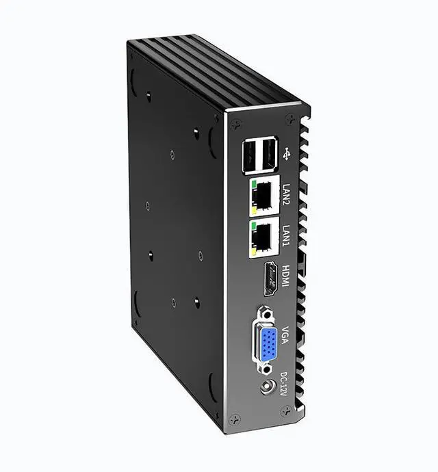 Alt view image 5 of 5 - UDPTCP Fanless Mini PC, Industrial PC, Mini Computer Dual Core N2840, 4K HD+VGA, 2Gigabit Ethernet, USB, Mini Desktop PC 2 RS232 COM(Switch to 2 RS485), WiFi/Win10/Linux,8GB RAM 128GB SSD