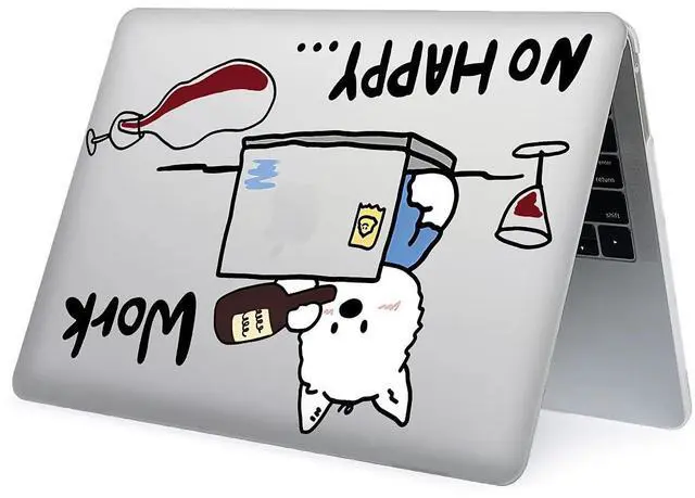 Alt view image 2 of 5 - Case Compatible with MacBook Air 13 Inch 2022-2018 Release Model A2337 M1 M2 A2681,Art Protector Cover for Air13 Retina Display with Touch ID-Puppy Work Not Happy,13.3 Air(A1932/A2179/A2337)