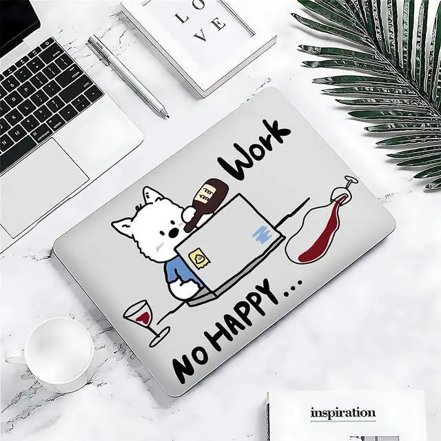 Alt view image 5 of 5 - Case Compatible with MacBook Air 13 Inch 2022-2018 Release Model A2337 M1 M2 A2681,Art Protector Cover for Air13 Retina Display with Touch ID-Puppy Work Not Happy,13.3 Air(A1932/A2179/A2337)