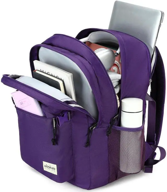 Alt view image 3 of 5 - abshoo 29L Backpack for School College Bookbag Middle High School Backpacks Casual Daypack Travel Backpack (Purple)
