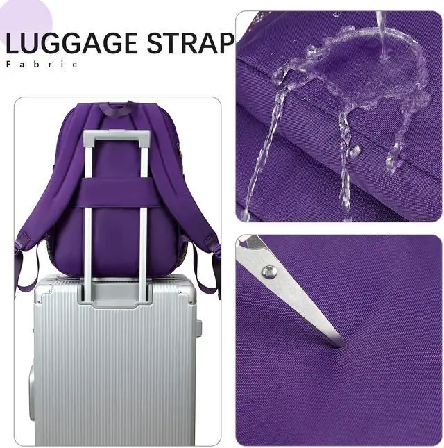 Alt view image 4 of 5 - abshoo 29L Backpack for School College Bookbag Middle High School Backpacks Casual Daypack Travel Backpack (Purple)