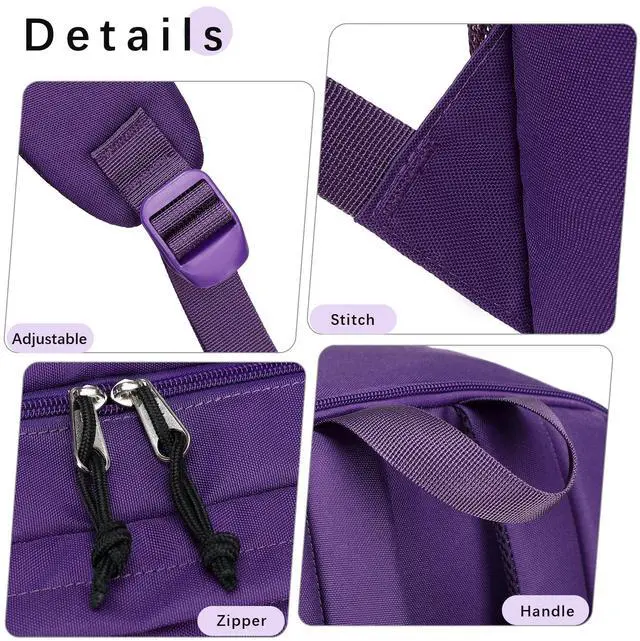 Alt view image 5 of 5 - abshoo 29L Backpack for School College Bookbag Middle High School Backpacks Casual Daypack Travel Backpack (Purple)