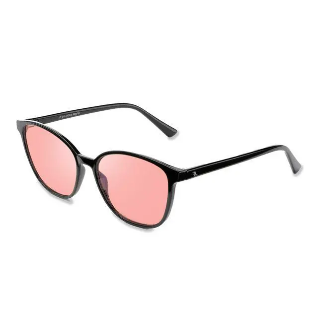 Alt view image 2 of 5 - JFXQDR Women's Fluorescent-41 Rose Tinted Blue Light Blocking Glasses for Migraine, Light Sensitivity, Photophobia & LED Gaming Computer Screen Glare RF6208