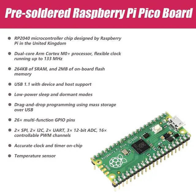 Alt view image 4 of 5 - Adeept Ultimate Sensor Kit for Raspberry Pi Pico(Included) with 35 Sensor Modules and Pico GPIO Expansion Board, 40 Lessons, for MicroPython Projects