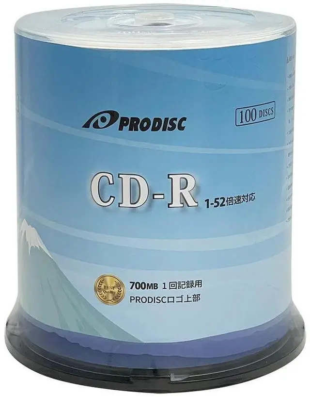 Main image of Prodisc CD-R 52X 700MB 80 Minutes Recordable Blank Disc for Data and Music - 100 Discs (Japanese Limited Edition)