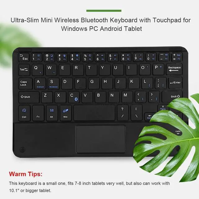 Alt view image 2 of 5 - EBTOOLS Ultra Slim Bluetooth Keyboard, Mini Portable Bluetooth3.0 Keyboard with Touchpad, Compatible with Android/Windows System, for PC/Tablet/Computer/Smart Phone