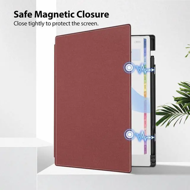 Alt view image 2 of 5 - TiMOVO Case for Remarkable Paper Pro 11.8 Inch 2024, Multiple Viewing Angles Folding Book Folio Case with Pen Holder for Remarkable Paper Pro Color Tablet, Support Auto Wake/Sleep, Wine Red