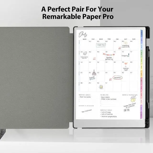 Alt view image 4 of 5 - TiMOVO Case for Remarkable Paper Pro 11.8 Inch 2024, Multiple Viewing Angles Folding Book Folio Case with Pen Holder for Remarkable Paper Pro Color Tablet, Support Auto Wake/Sleep, Wine Red