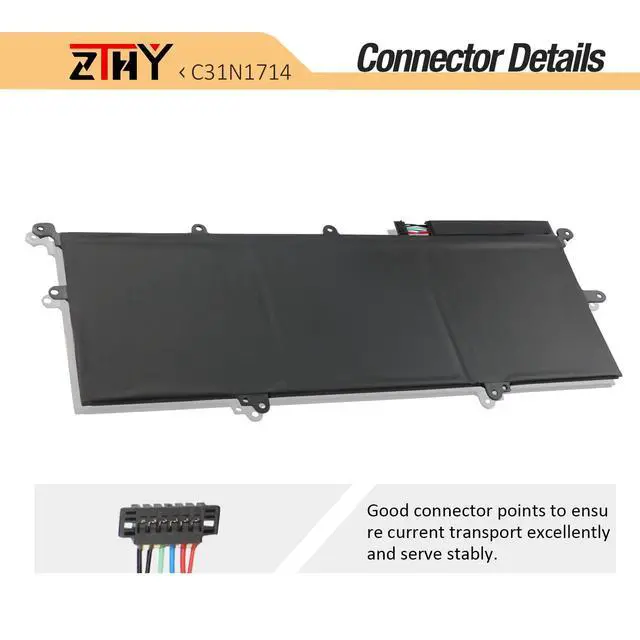 Alt view image 4 of 5 - C31N1714 Laptop Battery Replacement for Asus ZenBook Flip 14 UX461 UX461U UX461UA UX461UN UX461F UX461FA UX461FN UX461UA-1A UX461UA-E1072T UX461UN-1C UX461UN-E1008T UX461FA-E1094T C31PQ9H 11.55V 57Wh
