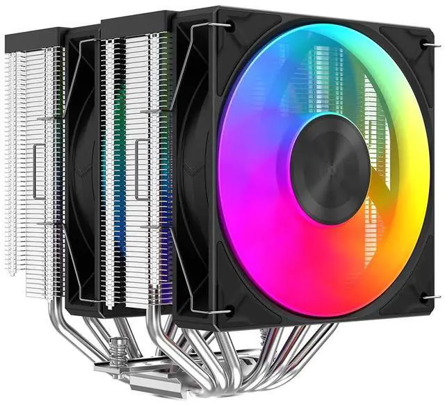 Main image of SAMA A60L Dual Tower CPU Air Cooler, 6 Heat Pipes, Dual 120mm ARGB PWM Fans, 265W TDP Cooling, Quiet 29dBA Operation, Premium Metal Finish, Intel LGA 115X/1200/1700/1851 & AMD AM4/AM5 Compatible