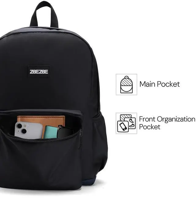 Alt view image 4 of 5 - ZBEZBE Laptop Backpack, 26L Large Capacity work backpack with Padded Sleeve, Water-Resistant Travel Backpack Utility Backpack for Work & College Daily Use with Water Bottle Pocket