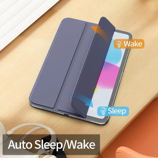 Alt view image 4 of 5 - KVTVOU Magnetic Case for iPad (A16) 11th/10th Generation (11/10.9 Inch, 2025/2022), Smart Magnetic Attachment, Slim Lightweight Protective Trifold Stand Cover, Auto Sleep/Wake, Purple