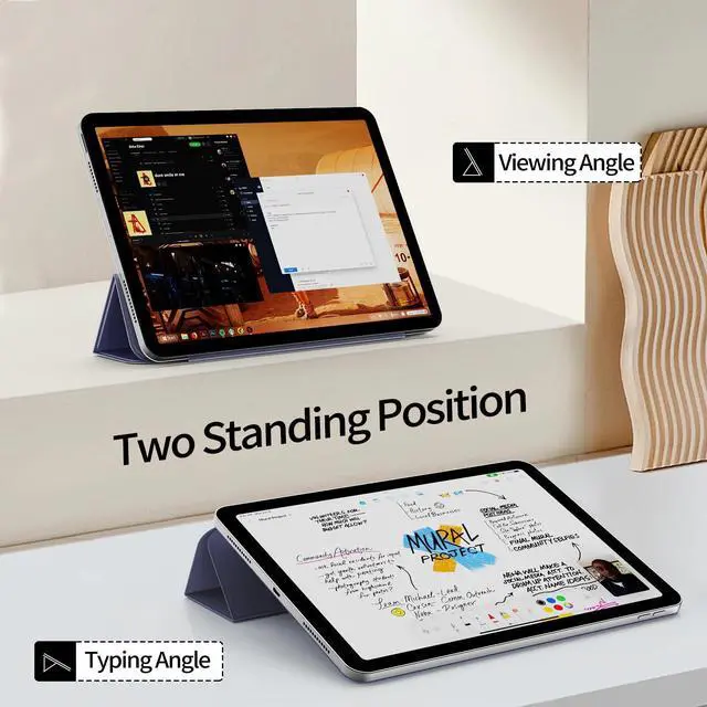 Alt view image 5 of 5 - KVTVOU Magnetic Case for iPad (A16) 11th/10th Generation (11/10.9 Inch, 2025/2022), Smart Magnetic Attachment, Slim Lightweight Protective Trifold Stand Cover, Auto Sleep/Wake, Purple