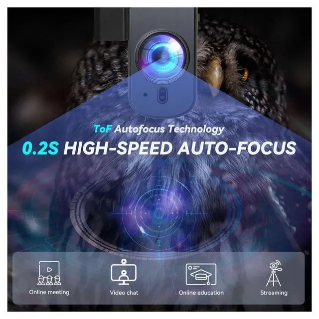 Alt view image 5 of 5 - ROCWARE RC08 Webcam - 30 fps - USB 2.0 Type C