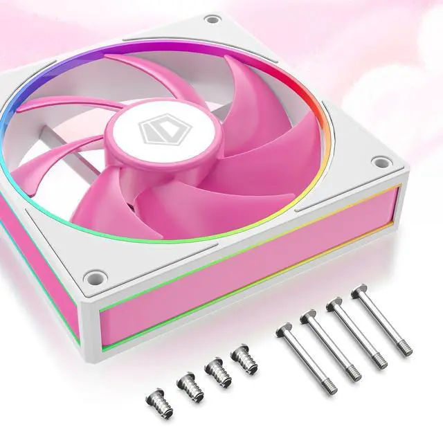 Alt view image 2 of 5 - ID-COOLING AF-127-PINK Trio 3 Pack Case Fans Pink Fans Daisy-Chained 120mm Computer Fan for Radiator/CPU Air Cooler/Computer Case