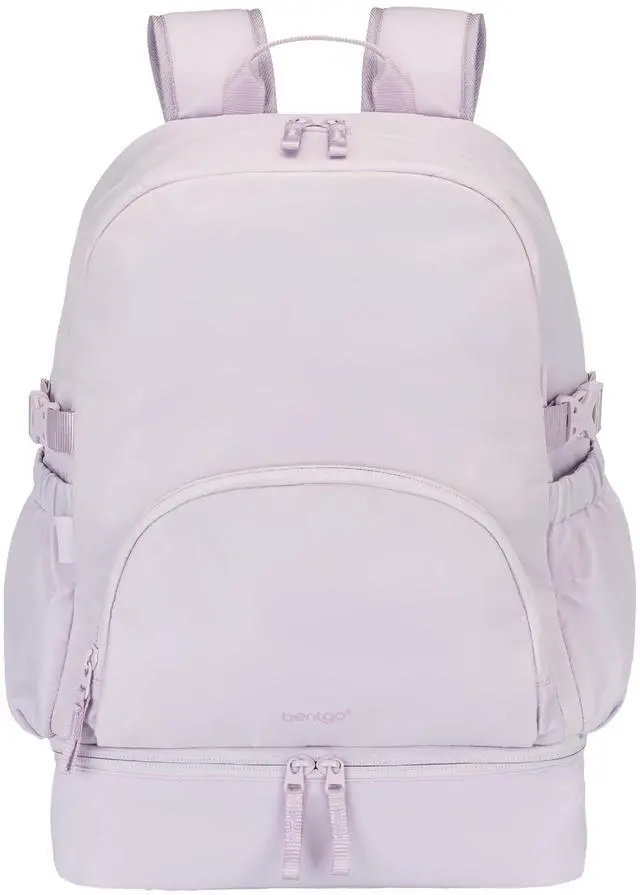 Main image of Bentgo 2-in-1 Adult Backpack & Insulated Lunch Bag  Lightweight, Water-Resistant Travel Backpack with 9 Compartments, Laptop Sleeve & Trolley Sleeve for Work & Everyday Use (Lavender)