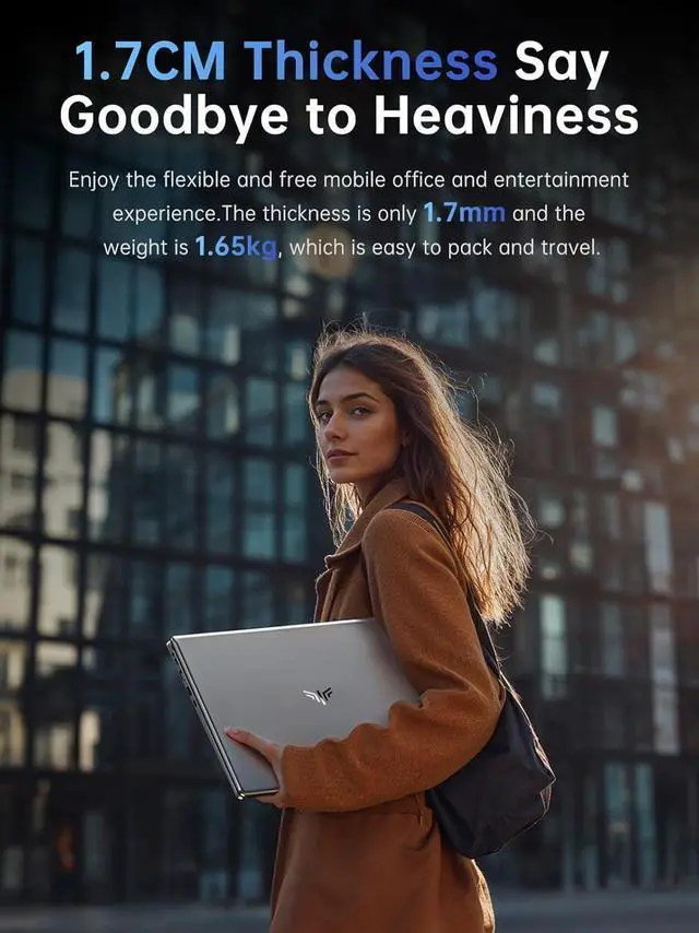 Alt view image 4 of 5 - 2025 Laptop with Windows 11, Intel Quad-Core Processor (up to 3.6GHZ)16GB DDR4 RAM 512GB SSD,15.6 Inch FHD IPS Display, Metal Body,5000mAh Battery,USB3.2,Portable Laptops Computer for Business Office