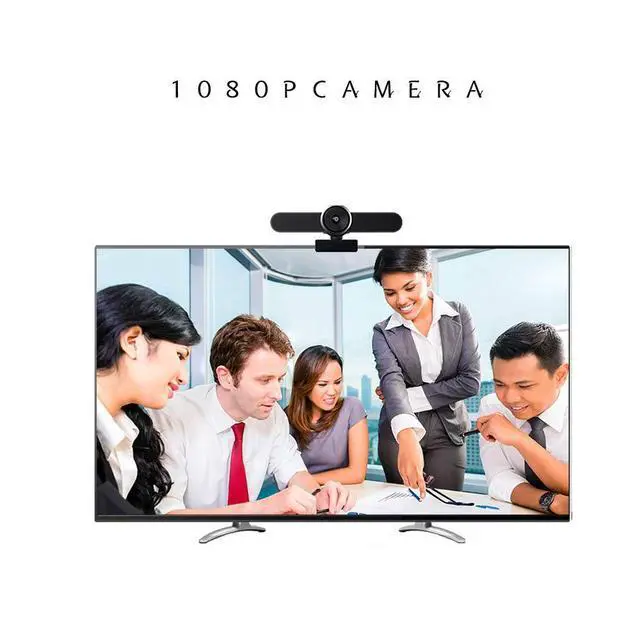 Alt view image 4 of 5 - Conference Room Camera with Microphone and Speaker, Wide Angle USB Video Conference Camera for Mac, PC, Laptop, Desktop (Black Big)