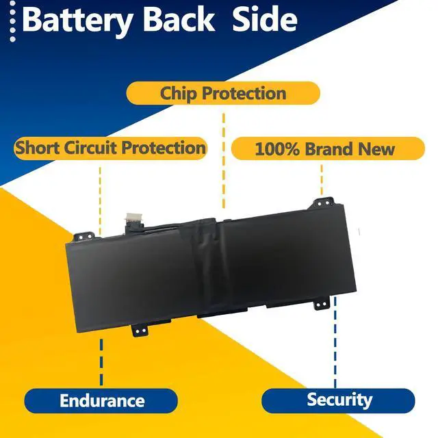 Alt view image 4 of 5 - TAVZENL GH02XL 47.3Wh Battery Replacement for HP Chromebook 14AT-NA000 NA0010NR NA0010DS NA0010CA Series Chromebook X360 11 G3 11 G8 11A G8 14 G6 Series 7.7V 6000