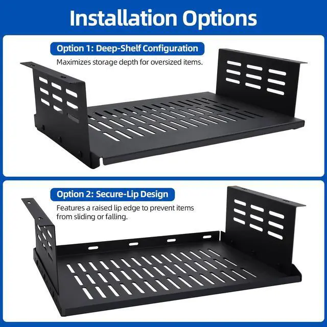 Alt view image 2 of 5 - Patioer Under Desk Computer Mount or Small Form Factor Computers SFF and PCs, Fit for PlayStation 4 PS4 Slim PS4 Pro Gaming Under Desk (16.9" W x 4.2" H x 12" D)