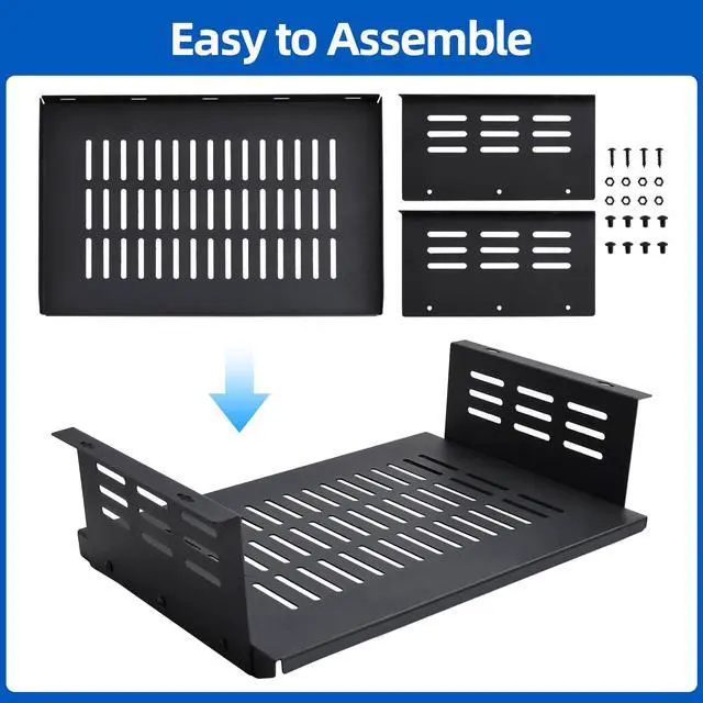 Alt view image 5 of 5 - Patioer Under Desk Computer Mount or Small Form Factor Computers SFF and PCs, Fit for PlayStation 4 PS4 Slim PS4 Pro Gaming Under Desk (16.9" W x 4.2" H x 12" D)