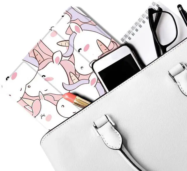 Alt view image 5 of 5 - MAYCARI Cartoon Cute Animals Case for iPad 10.9 inch 2022 with Pencil Holder, Original Pattern iPad 10th Generation Soft TPU Back Protective Cover Shell, Auto Sleep/Wake Slim Shell - Pink Unicorns