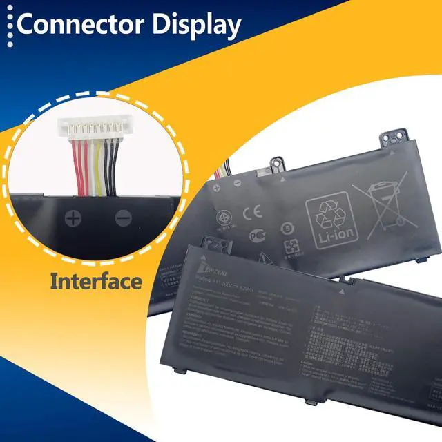 Alt view image 3 of 5 - TAVZENL B31N1822 42Wh Battery Replacement for ASUS VivoBook 15 F513 M513 Series,ZenBook Flip 14 Q406DA Q406DA-BR5T6 UM462DA UX462 UX462D UX462DA Series 11.52V 4250