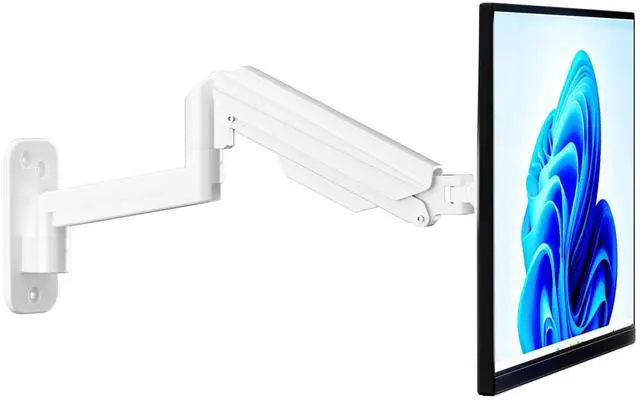 Main image of suptek Single Monitor Wall Mount for 17 to 32 Inch Screens, Gas Monitor Arm Wall Mount Holds Up to 19.8lbs, Full Motion Adjustable,VESA Mount 75x75, 100x100,White