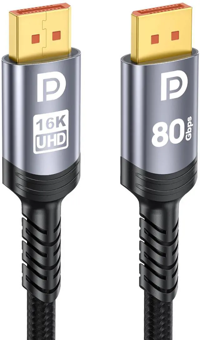 Main image of Sniokco 80Gbps DisplayPort Cable 2.1 10FT, 16K DP Cable 16K@60Hz 8K@240Hz 4K@540Hz 360Hz 240Hz Compatible with HDR HDCP 2.3 DSC FreeSync G-Sync Monitor Graphics RTX 5090 4090 PC HDTV
