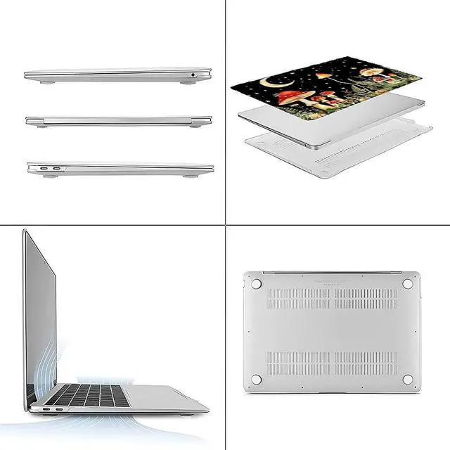 Alt view image 5 of 5 - Compatible With MacBook Air 13.3 Inch Case 2018 2019 2020 Release A1932 A2179 A2337,Mushroom Funny Colorful Hard Plastic Shell Shell Case