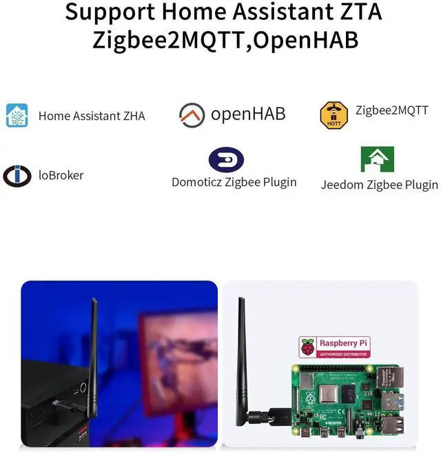 Alt view image 3 of 5 - Easebloom Zigbee3.0 USB Dongle GatewayUniversal Zigbee Gateway Adapter with AntennaSupport Home Assistant ZHA Zigbee2MQTT,OpenHABBase on EFR32MG21 and EZNet 8.0.2(Upgradeable Firmware)