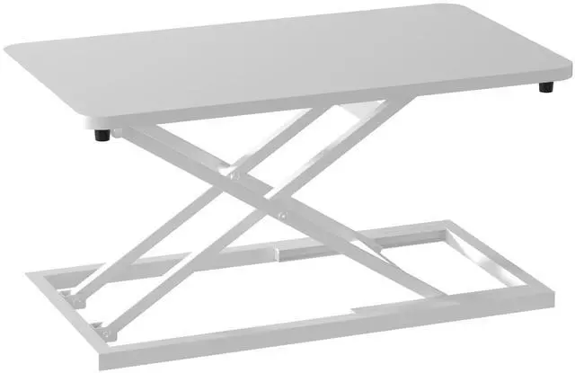 Main image of Decoholic White Small Single 24 inch Scissors Lift Keyboard and Mouse Riser,Height Adjustable Standing Desk Converter,for Ergonomic Sit Stand Workstations (24 inch WH)