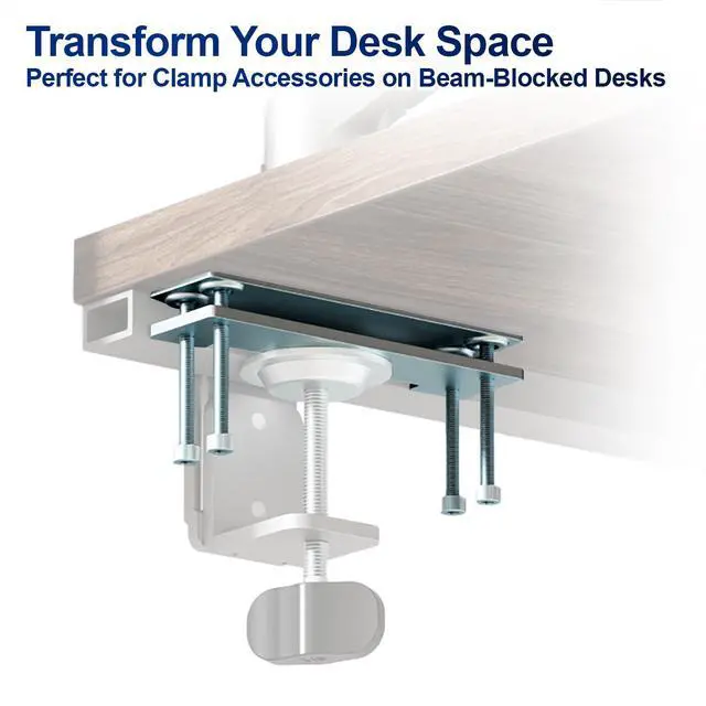 Alt view image 2 of 5 - Pugala Computer Under Desk Clamp Mount, Under Table Metal Desk Accessories, Suitable for Different Tables, Adjustable